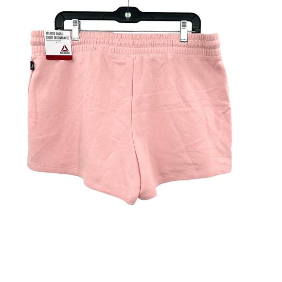 Reebok Size XL Shorts Pink Elastic Waist Drawstring Relaxed Fit Pull On NWT - Picture 2 of 4